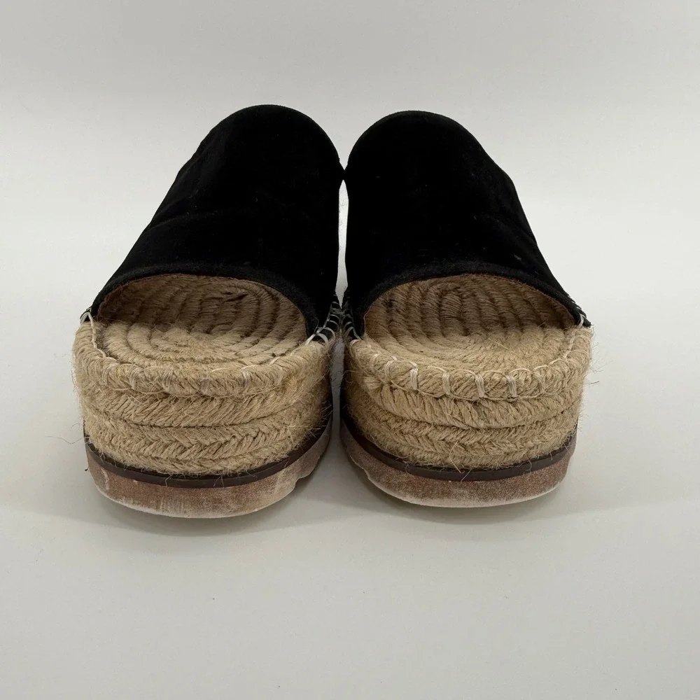 Oasis Society Black Platform Espadrille Slide Sandals Womens Size 9‎ Bohemian
